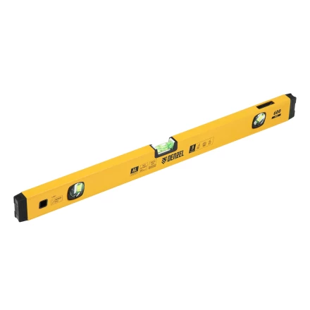 Уровень алюминиевый Denzel 33691, магнит, фрезерованный, 3 глазка (1 зеркал.), 0,5 мм/м, 600 мм купить в Нефтеюганске