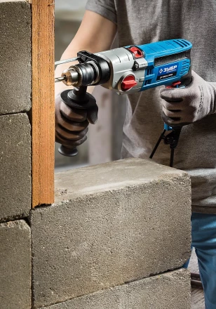 Дрель ударная двухскоростная + кейс ДУ-П850-2 ЭРМК серия ПРОФЕССИОНАЛ купить в Нефтеюганске