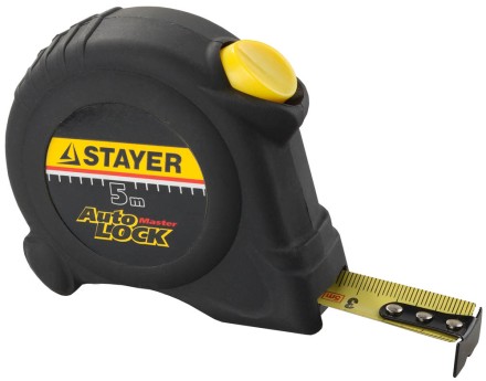 Рулетка STAYER &quot;MASTER&quot; &quot;AUTOLOCK&quot;, корпус с резиновым напылением, автостоп, 5мх19мм 2-34126-05-19_z01 купить в Нефтеюганске