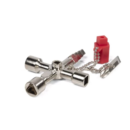 Ключ для электрошкафов КВТ КЭШ-5М с 5 профилями и битой «крест/шлиц» (84624) купить в Нефтеюганске