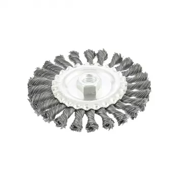 Щетка для УШМ 125 мм, М14, плоская, крученая  проволока 0,5 мм  MATRIX 74640 купить в Нефтеюганске