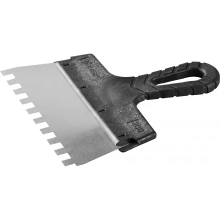 Шпатель ЗУБР &quot;МАСТЕР&quot; ФАСАДНЫЙ, нержавеющее полотно, 200мм, зуб 10х10мм 10078-20-10 купить в Нефтеюганске