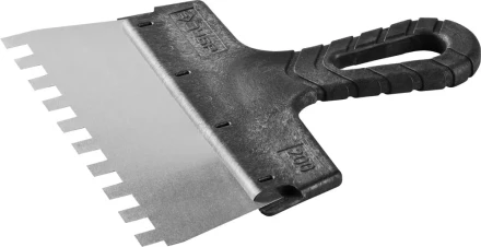 Шпатель ЗУБР &quot;МАСТЕР&quot; ФАСАДНЫЙ, нержавеющее полотно, 200мм, зуб 10х10мм 10078-20-10 купить в Нефтеюганске