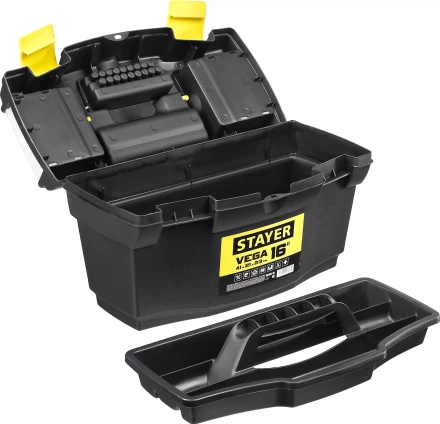 Ящик для инструмента &quot;VEGA-16&quot; пластиковый, STAYER 38105-16_z03 купить в Нефтеюганске