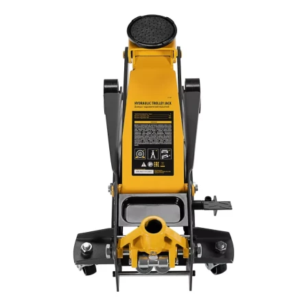 Домкрат гидравлический подкатной 3 т, с фиксатором, быстрый подъем, 135-480 мм, профессиональный Denzel 51138 купить в Нефтеюганске