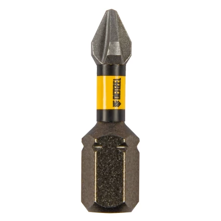Бита IMPACT, PH1x25 мм, лазерная обработка шлица, сталь S2, 10 шт., Е 6,3 Denzel 11684 купить в Нефтеюганске
