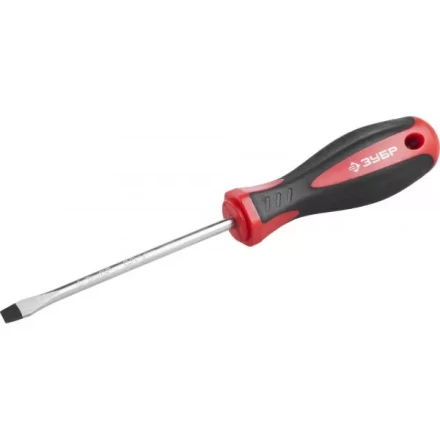Отвертка ЗУБР "МАСТЕР", Cr-v, эргономичная двухкомпонентная рукоятка, SL5,5x100мм 25061-5.5-100_z03 купить в Нефтеюганске