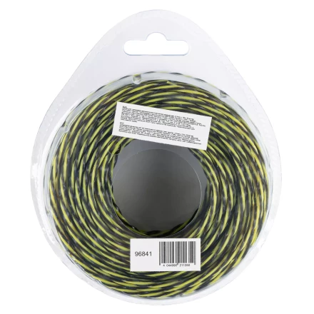 Леска для триммера двухкомпонентная витая квадратная, 2,4мм х 15м, блистер SkyCutter Denzel 96841 купить в Нефтеюганске
