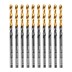 Сверло по металлу, 3 мм, HSS-Tin, Golden Tip, 10 шт. Denzel 717205 купить в Нефтеюганске