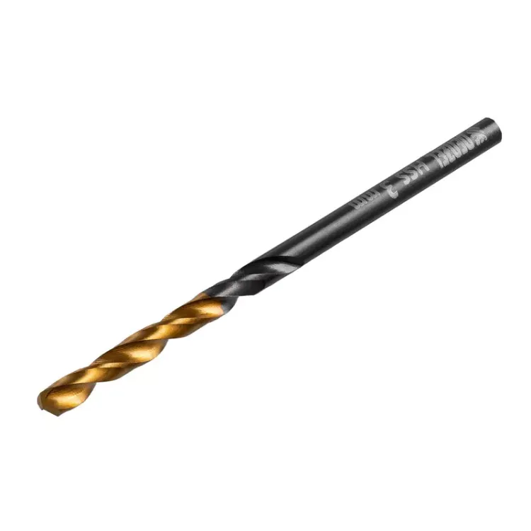 Сверло по металлу, 3 мм, HSS-Tin, Golden Tip, 10 шт. Denzel 717205 купить в Нефтеюганске