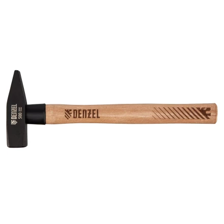Молоток слесарный, 500 г Denzel, кованый квадратный боек, буковая рукоятка, 10429 купить в Нефтеюганске