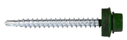 Саморезы ЗУБР &quot;ПРОФЕССИОНАЛ&quot; окраш., RAL 6005 зелен. насыщен., для крепл. кров. матер. к дерев. обреш., 4.8x50мм, 250шт 4-300315-48-050-6005 купить в Нефтеюганске