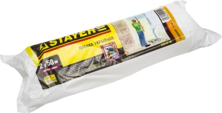 Пленка STAYER &quot;STANDARD&quot; защитная укрывочная, HDPE, в рулоне, 7 мкм, 2 х 50 м 1225-07-50 купить в Нефтеюганске