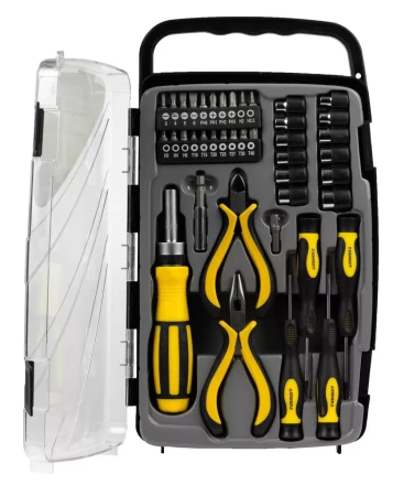 Набор STAYER &quot;MASTER&quot;: Отвертка реверсивная с эргономичной ручкой, с насадками, в пластмассовом боксе, 41 предмет 25311-H41 купить в Нефтеюганске