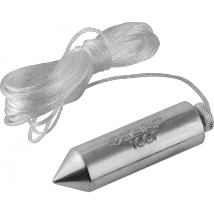 Отвес ЗУБР "МАСТЕР" строительный со шнуром, в пластиковом контейнере,100 г 0636-100_z01 купить в Нефтеюганске