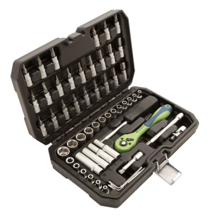 Набор инструментов 56 предметов, CrV, 1/4&quot; Сибртех 13525 купить в Нефтеюганске