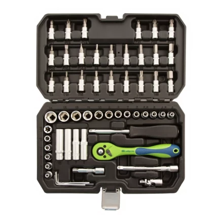 Набор инструментов 56 предметов, CrV, 1/4&quot; Сибртех 13525 купить в Нефтеюганске