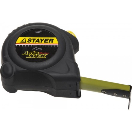 Рулетка STAYER &quot;MASTER&quot; &quot;AUTOLOCK&quot;, корпус с резиновым напылением, автостоп, 5мх25мм 2-34126-05-25_z01 купить в Нефтеюганске