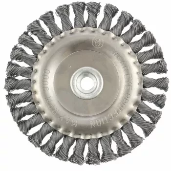 Щетка для УШМ 150 мм, М14, плоская, крученая  проволока 0,5 мм  MATRIX 74641 купить в Нефтеюганске