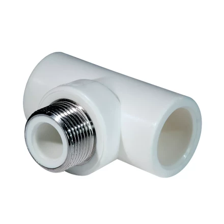 Тройник комб. PP-R НР 25мм х 3/4 белый (25/100) 45456 купить в Нефтеюганске