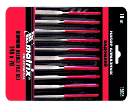 Набор надфилей алмазных 140х70х3 мм 5 штук MATRIX MASTER 15833 купить в Нефтеюганске