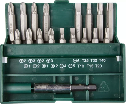 Набор бит &quot;EXPERT&quot;, KRAFTOOL 26131-H18, с магнитным адаптером в бит-боксе, 18 предметов 26131-H18 купить в Нефтеюганске