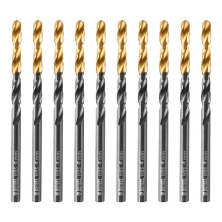 Сверло по металлу, 4 мм, HSS-Tin, Golden Tip, 10 шт. Denzel 717209 купить в Нефтеюганске
