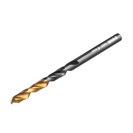 Сверло по металлу, 4 мм, HSS-Tin, Golden Tip, 10 шт. Denzel 717209 купить в Нефтеюганске