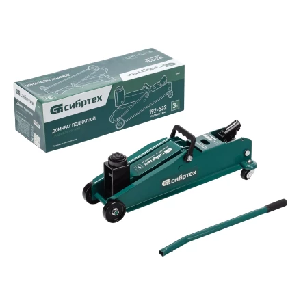 Домкрат гидравлический подкатной Сибртех 50841, 3 т, 192-532 мм, SUV купить в Нефтеюганске