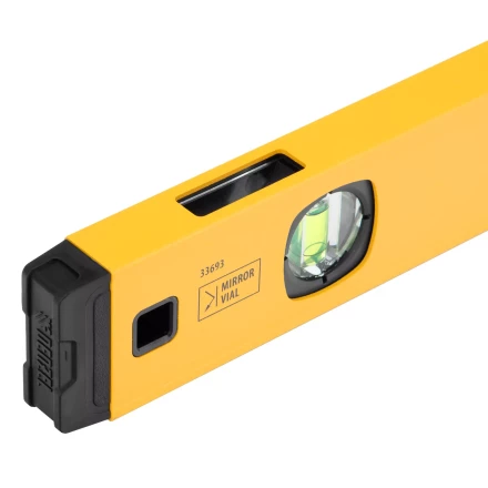 Уровень алюминиевый Denzel, магнит, фрезерованный, 3 глазка (1 зеркал.), 0,5 мм/м, 1000 мм, 33693 купить в Нефтеюганске