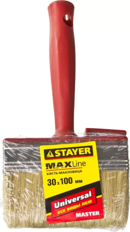 Макловица STAYER "MASTER" UNIVERSAL, светлая щетина, пластмассовый корпус, 3х10см 01824-10 купить в Нефтеюганске
