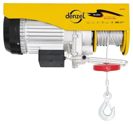 Тельфер электрический TF-250 0.25 т 540 Вт высота 12 м 10 м/мин DENZEL 52011 купить в Нефтеюганске