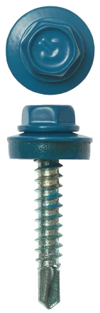 Саморезы ЗУБР окраш., RAL 5009 небесно-голуб., для крепл. кров. матер. к дерев. обреш., 4.8x29мм, 400шт 4-300315-48-029-5009 купить в Нефтеюганске