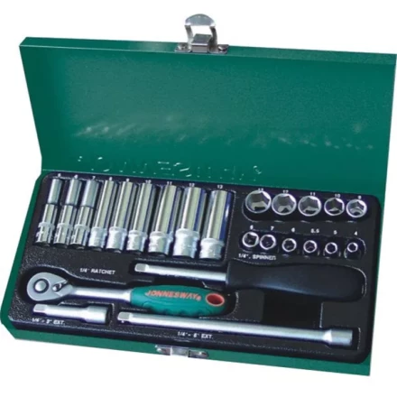 Набор головок торцевых 1/4&quot;DR 4-13мм 25предметов Jonnesway S04Н2125S 47199 купить в Нефтеюганске