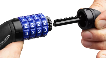 Замок ЗУБР &quot;ПРОФЕССИОНАЛ&quot;, тросовый, кодовый, с изменяемым кодом, длина троса - 950мм, d 10мм 37262-95_z01 купить в Нефтеюганске