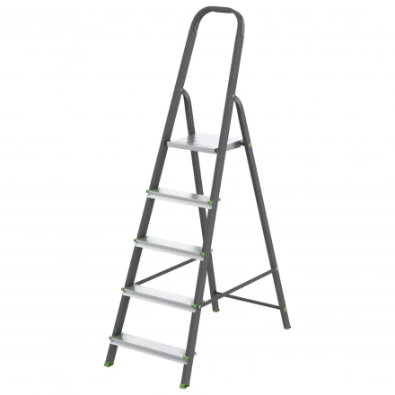 Стремянка 5 ступеней стальной Профиль алюминиевые ступени Россия Сибртех 97955 купить в Нефтеюганске