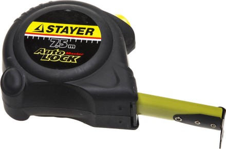 Рулетка STAYER &quot;MASTER&quot; &quot;AUTOLOCK&quot;, корпус с резиновым напылением, автостоп, 7,5мх25мм 2-34126-07-25_z01 купить в Нефтеюганске
