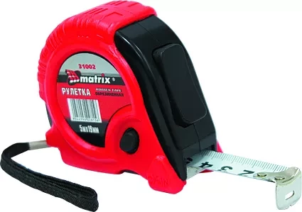 Рулетка Rubber 3 м х 16 мм обрезиненный корпус  MATRIX 31003 купить в Нефтеюганске