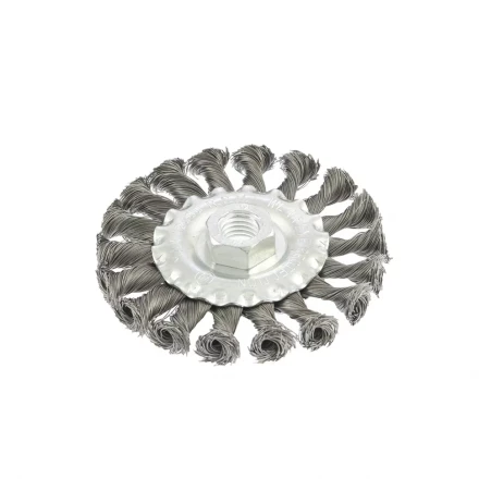 Щетка для УШМ 100 мм М14 плоская крученая проволока 0,8 мм MTX 74643 купить в Нефтеюганске