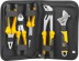 Набор JCB: Губцевый инструмент, хромированное покрытие, двухкомпонентные рукоятки, CrV cталь, 5 предм, чехол JPL017 купить в Нефтеюганске