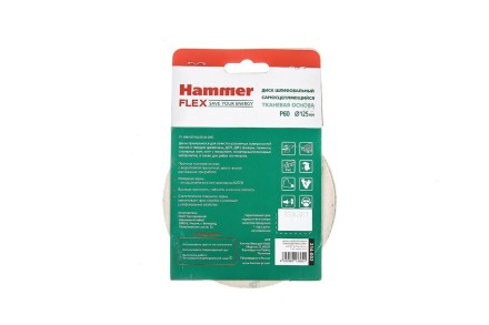 Круг шлиф. самосцепляющийся HAMMER 125мм P60 8отв. купить в Нефтеюганске