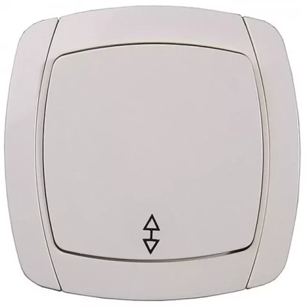 Выключатель СВЕТОЗАР &quot;CITY LIGHT&quot; проходной одноклавишный в сборе, бежевый, 10А/~250В SV-54237-B купить в Нефтеюганске