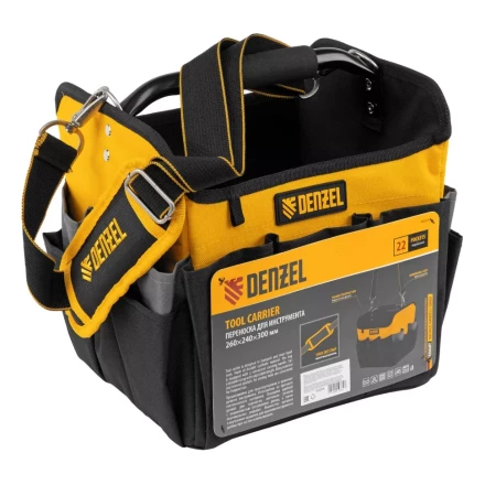 Переноска для инструмента, 260х240х300 мм, 22 кармана, наплечный ремень// Denzel 90294 купить в Нефтеюганске