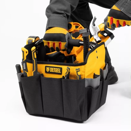 Переноска для инструмента, 260х240х300 мм, 22 кармана, наплечный ремень// Denzel 90294 купить в Нефтеюганске