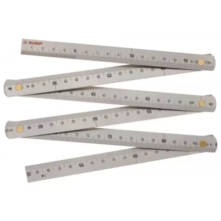 Метр ЗУБР &quot;ЭКСПЕРТ&quot; складной, усиленный, нержавеющая сталь, 1м 3423-1 купить в Нефтеюганске