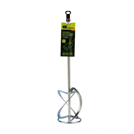 Насадка для миксера Сибртех, для тяжелых растворов, 140 х 590 мм, оцинкованная, хвостовик резьба М14, 848957 купить в Нефтеюганске