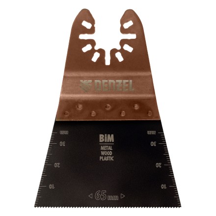 Насадка для МФИ режущая прямая, BiM, по металлу и дереву, 65 x 1.2 мм, мелкий зуб Denzel 782303 купить в Нефтеюганске