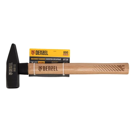 Молоток слесарный, Denzel 800 г, кованый квадратный боек, буковая рукоятка 10435 купить в Нефтеюганске