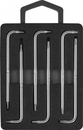 Комплект угловых ключей TORX с центрированным штифтом Т4-Т9  6предметов S2  H09MT06S Jonnesway 47101 купить в Нефтеюганске