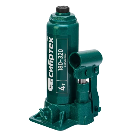 Домкрат гидравлический бутылочный Сибртех 50802, 4 т, 180-320 мм купить в Нефтеюганске